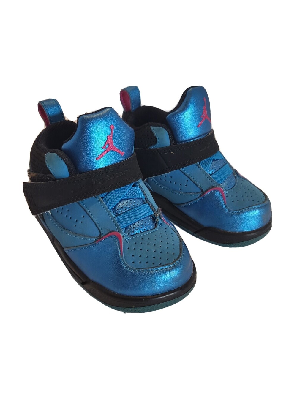 Nike Air Jordan Flight 45 364759-408 Toddlers Shoes Leather Blue Black Size 6C